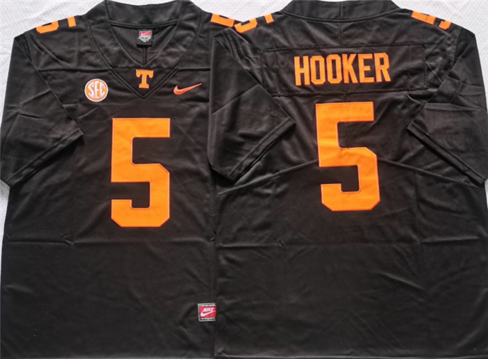 Tennessee Volunteers #5 HOOKER Black Stitched Jersey